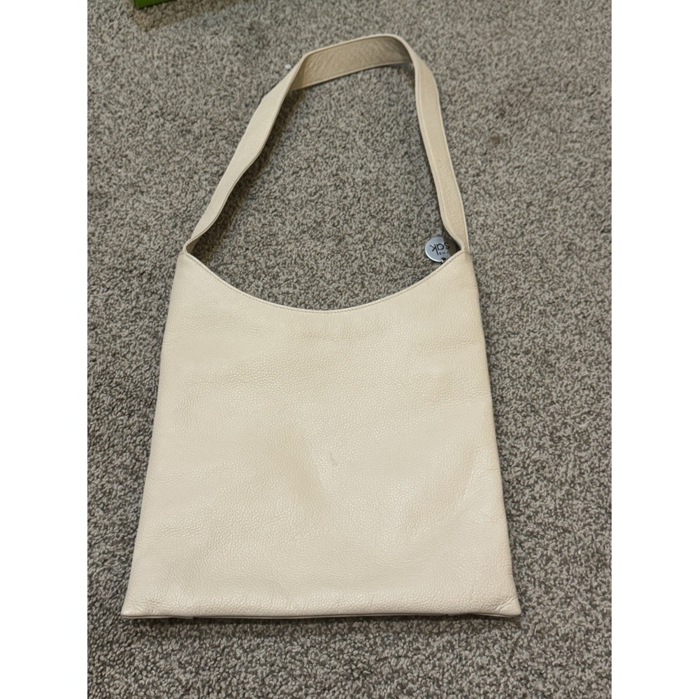 The Sak Cream Purse‎ Shoulder Bag Leather Outside Zipper